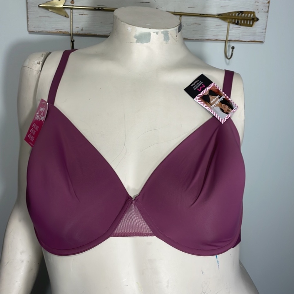 NWT Maidenform plum convertible underwire t-shirt bra size 40 DD